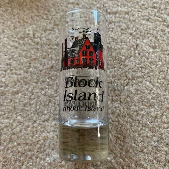 Block Island Rhode Island Tall Shot Glass - Picture 1 of 6